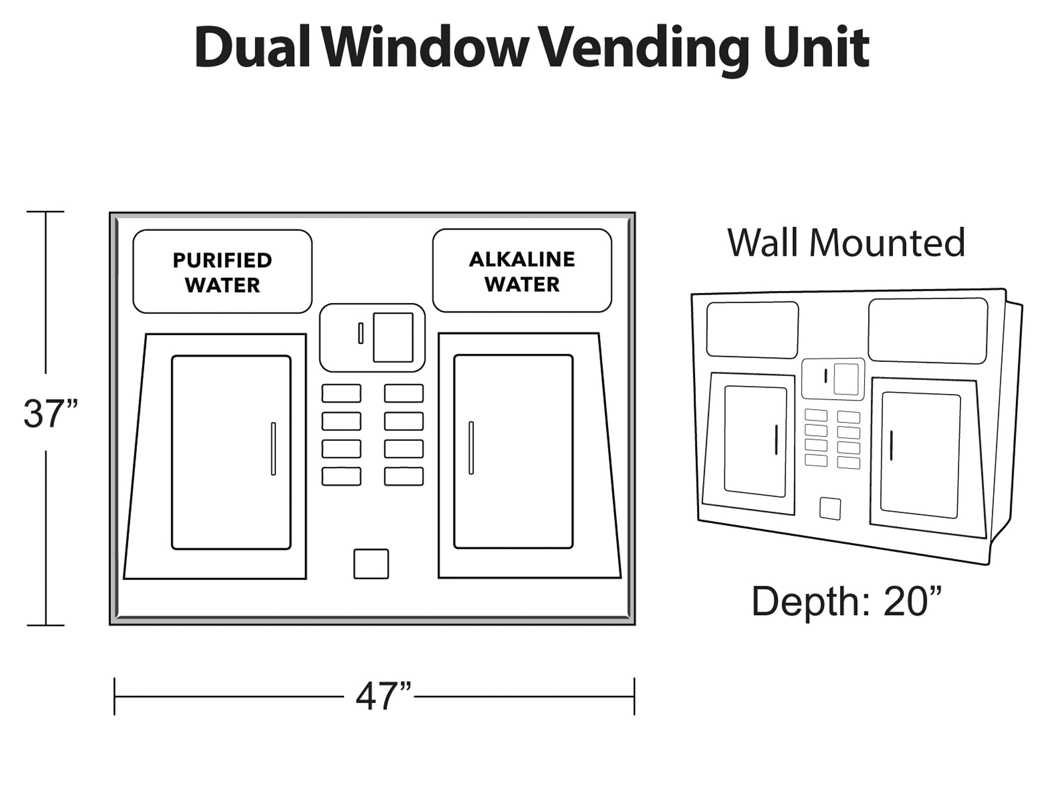 Dual Window Vending Unit