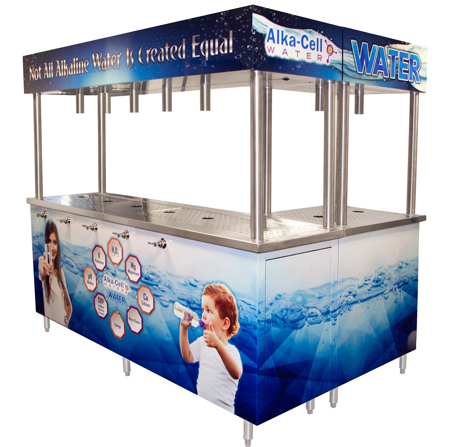 Alka L-Shaped 7 Faucet Water Station