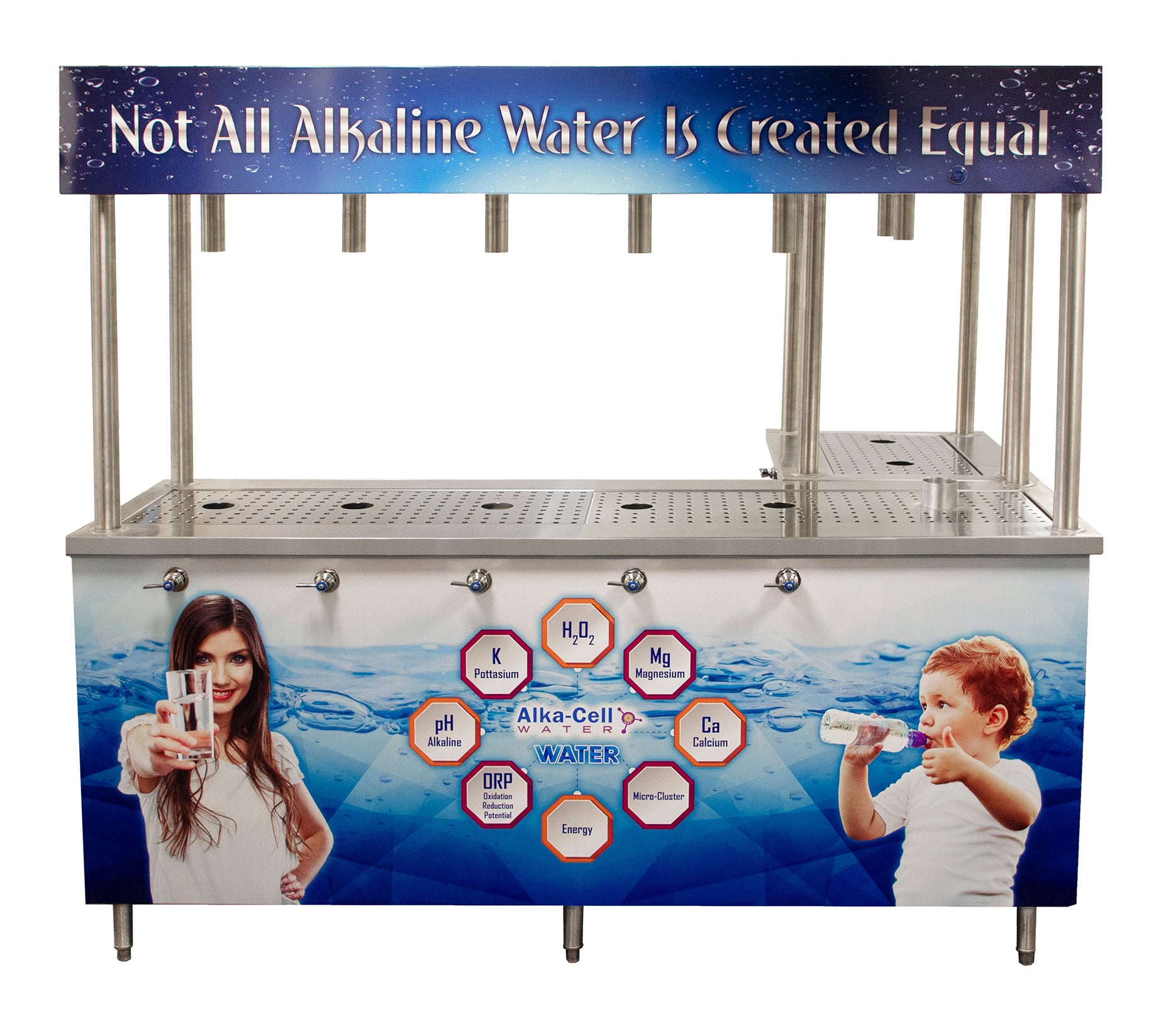 Alka L-Shaped 7 Faucet Water Station